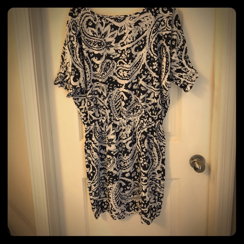 Navy and Gray Dress- perfect for work or fun!