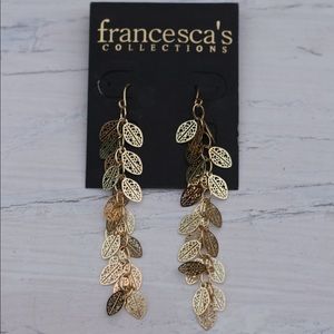 Gold Mini Leaf Earrings
