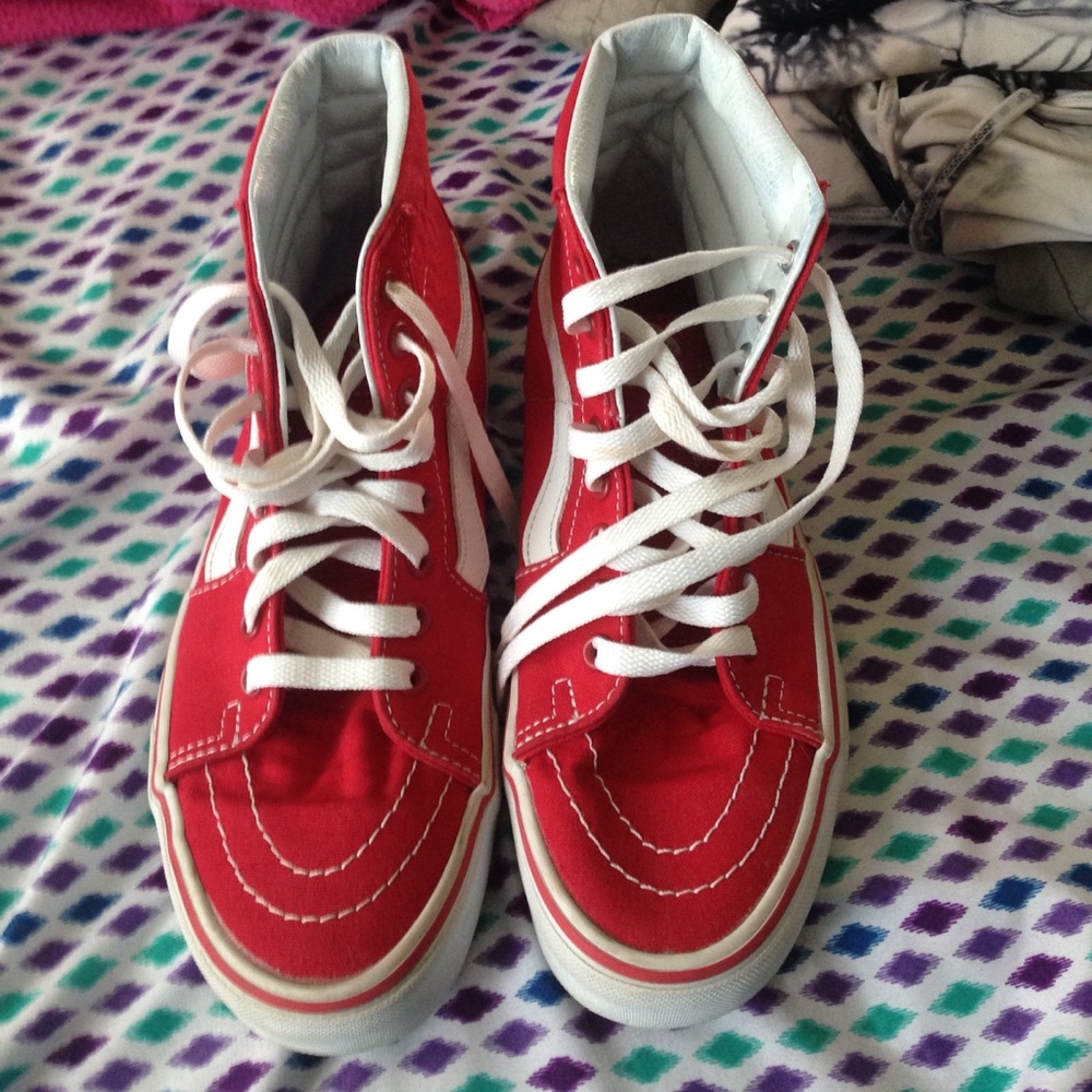 Red high top vans