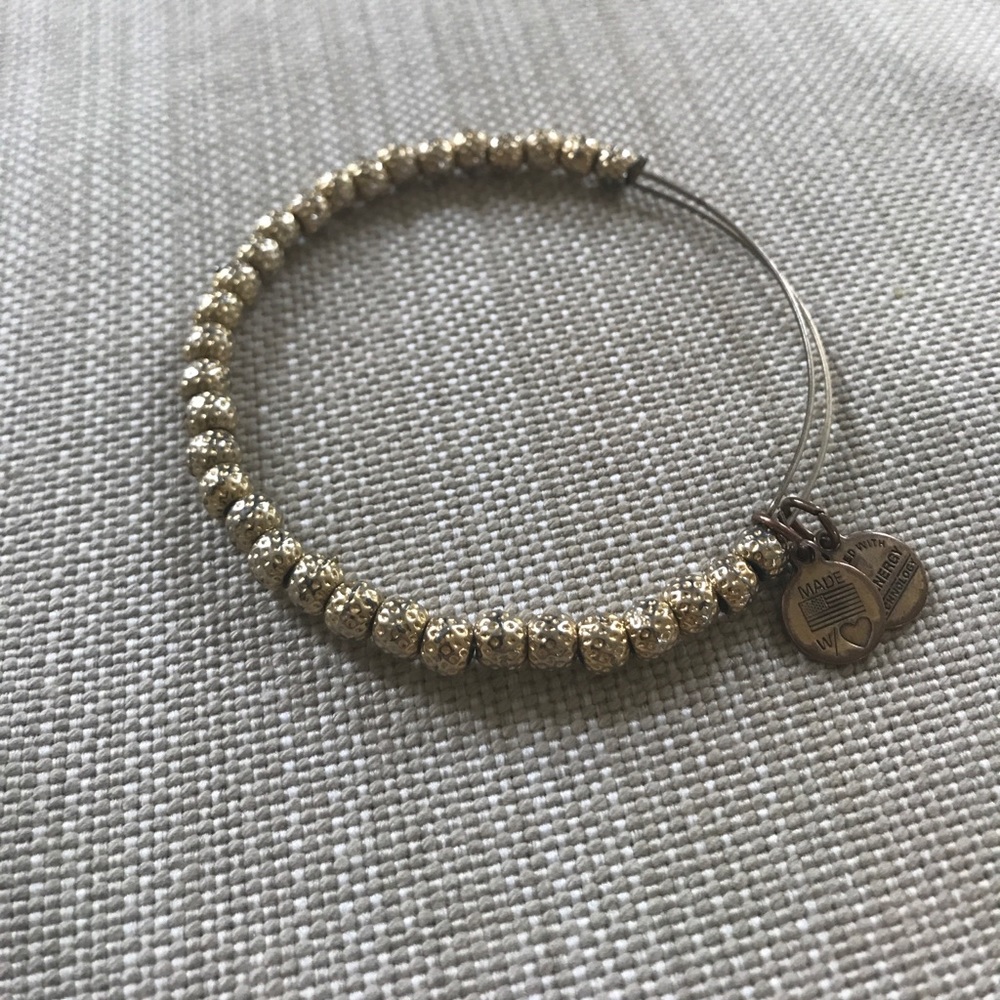 Alex & Ani gold beaded bracelet