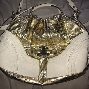 Gold, Marciano double strapped purse!