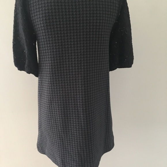 Anthropologie Postage Stamp Black Dress w/ Lace S - Picture 4 of 8