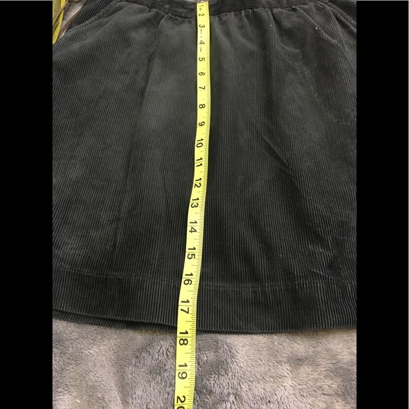 NWOT J.Crew Dark Grey Corduroy A-Line Mini Skirt - Picture 5 of 5