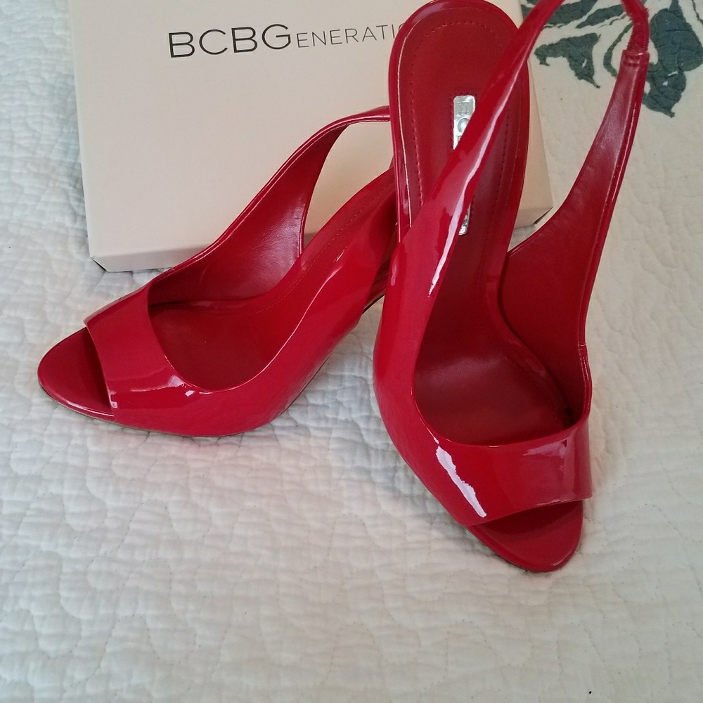 BCBGeneration Red Patent Leather Heels
