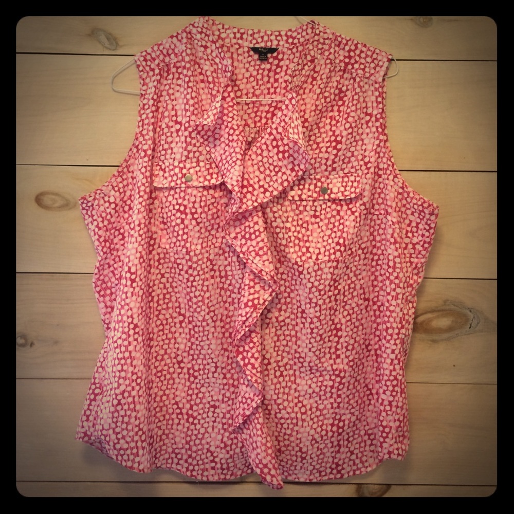 Pink ruffle blouse!