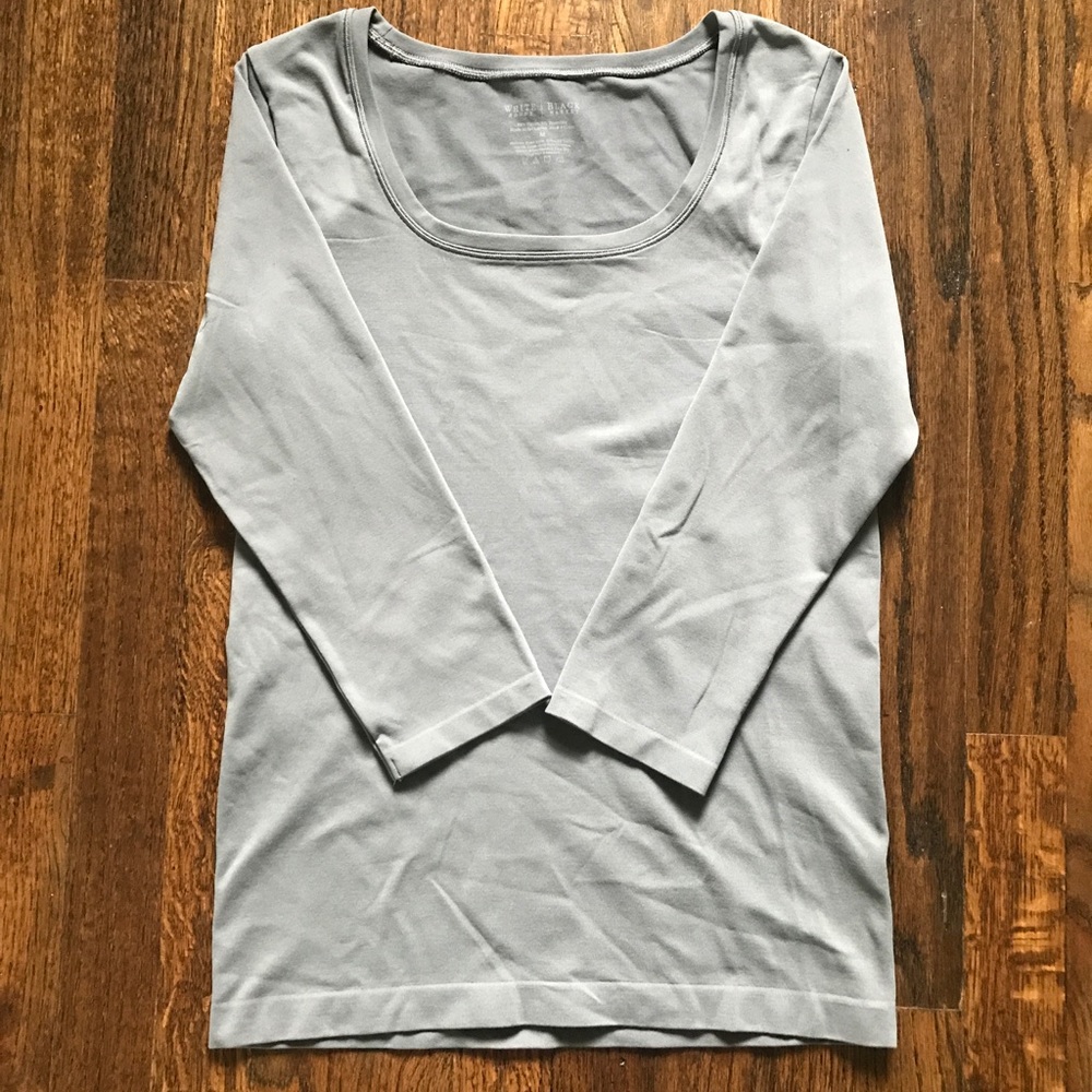 WHBM Gray Long sleeve Tee
