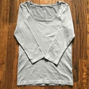 WHBM Gray Long sleeve Tee