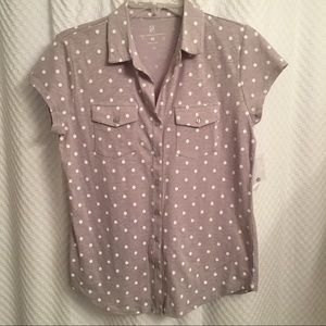 Women's White polka Dots Shirt