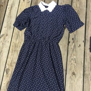 Vintage Tulip Print Dress