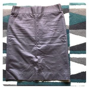 J. Crew Grey Cotton Pencil Skirt