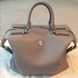 Tory Burch Robinson small slouchy gray purse/bag