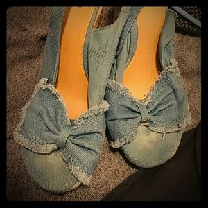 Jean Wedges w/ bow