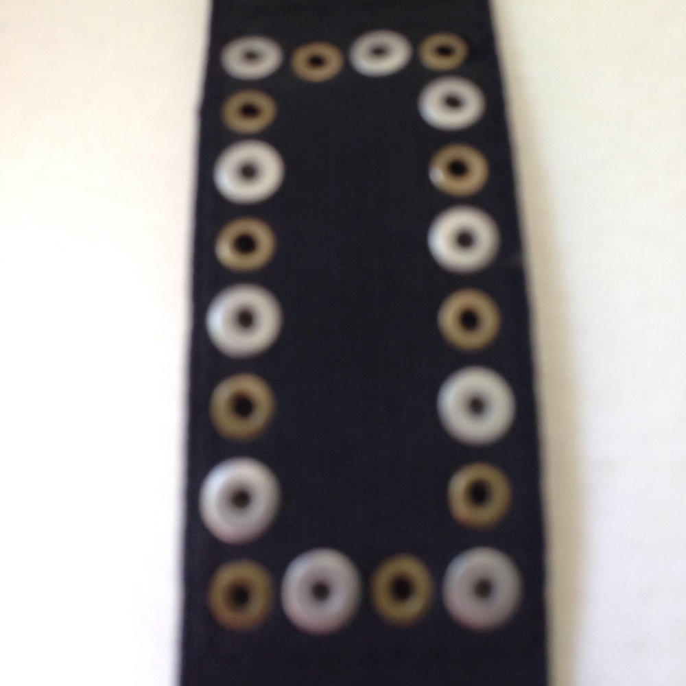 Michael Kors Brown Leather Belt-Gold/Silver Studs - Picture 6 of 6