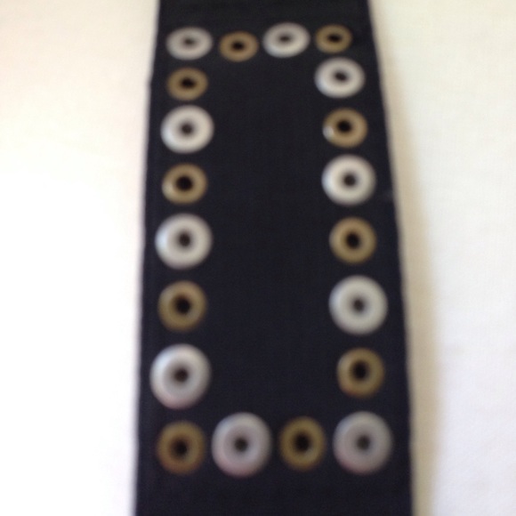 Michael Kors Brown Leather Belt-Gold/Silver Studs - Picture 6 of 6