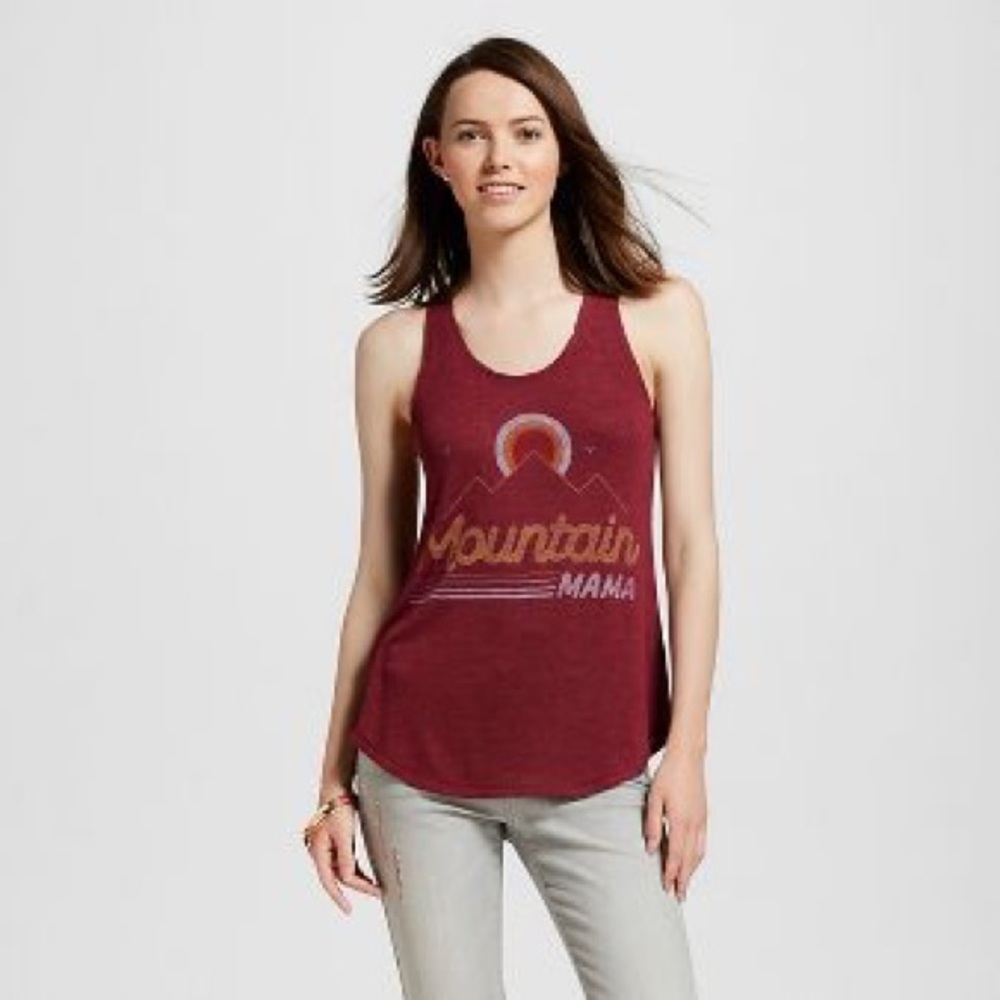 Maroon Mountain Mama Tank Top