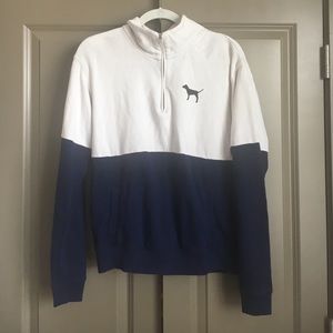 quarter zip victoria secret pink sweatshirt