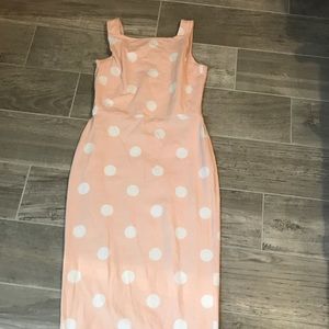 Polka dot midi dress