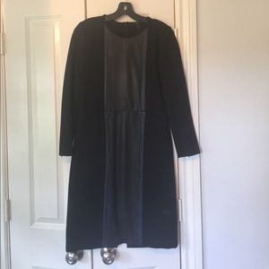 J. Crew leather panel dress