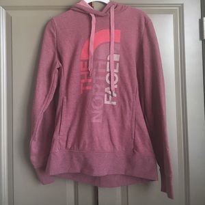 pink north face hoodie