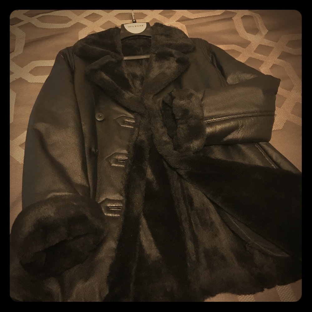 Black leather jacket