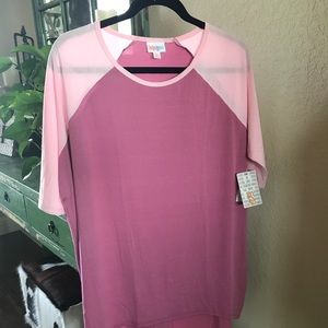LuLaRoe XS Pink Baseball Style Irma NWT