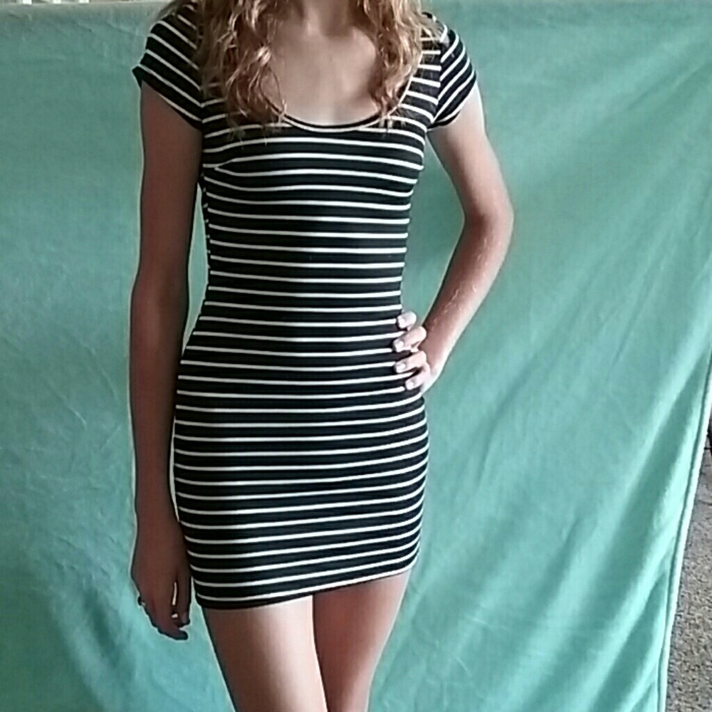 Striped mini dress