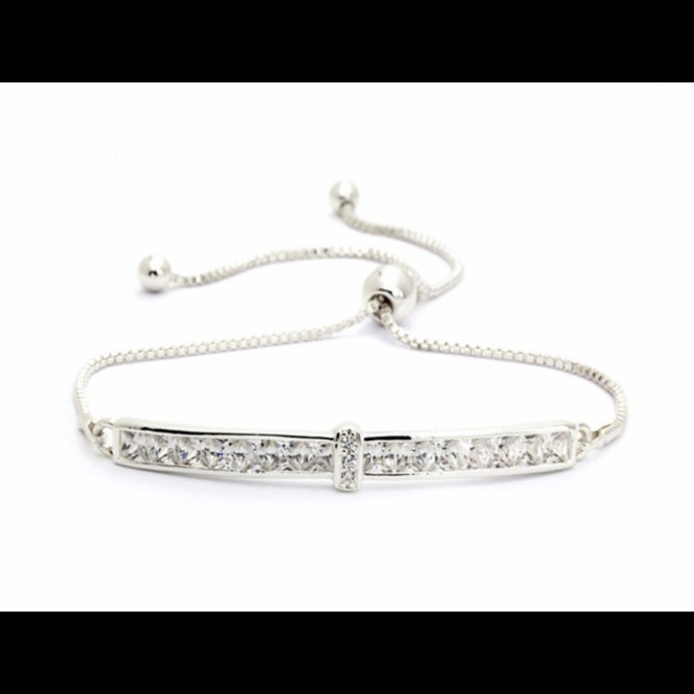 Sparkle Allure White Silver  Bolo Bracelet