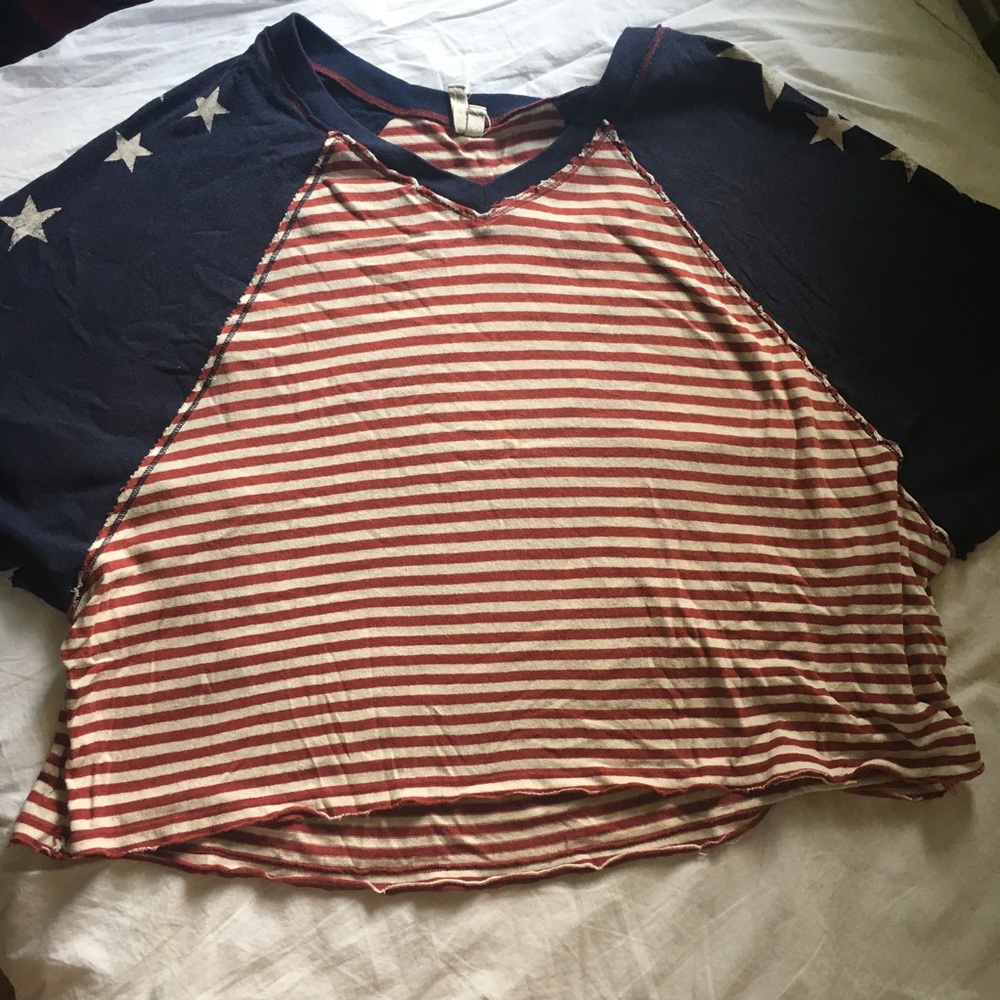 Free people Stars and Striped Tee