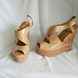 Natural wedge sandals