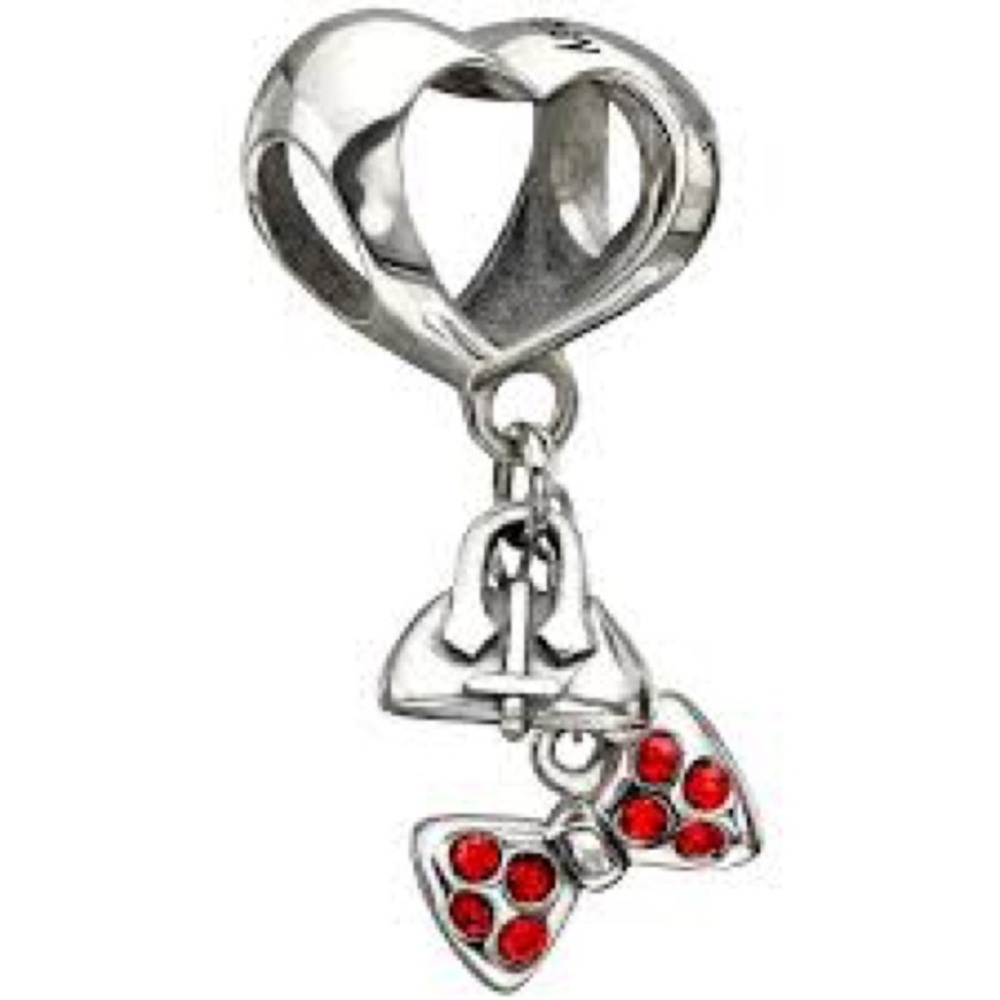 Chamilia Minnie Heart with purse and bow.