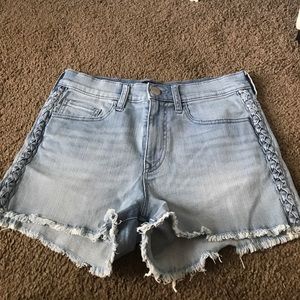 High wasted jean shorts
