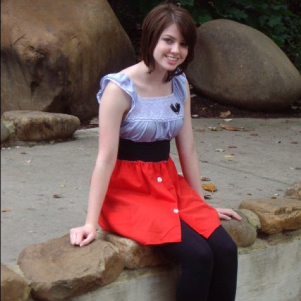 Upcycled Mixed Textile Twee Dress with Heart