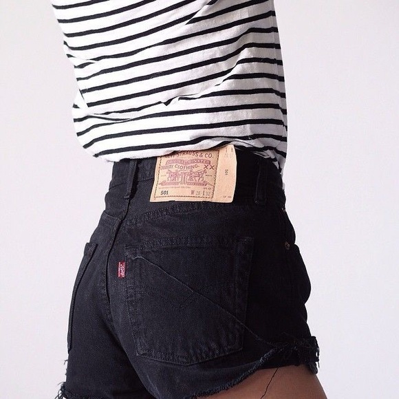 Levi's Pants - Levi High Waisted Distressed Shorts