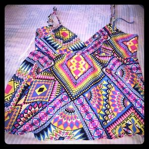 Multi-Colored Tribal Print Tank