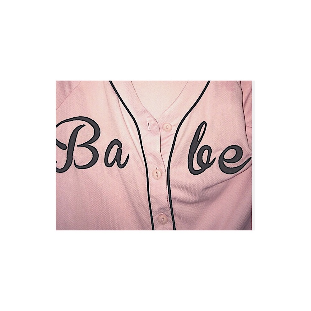 Babe pastel pink button up shirt ✨