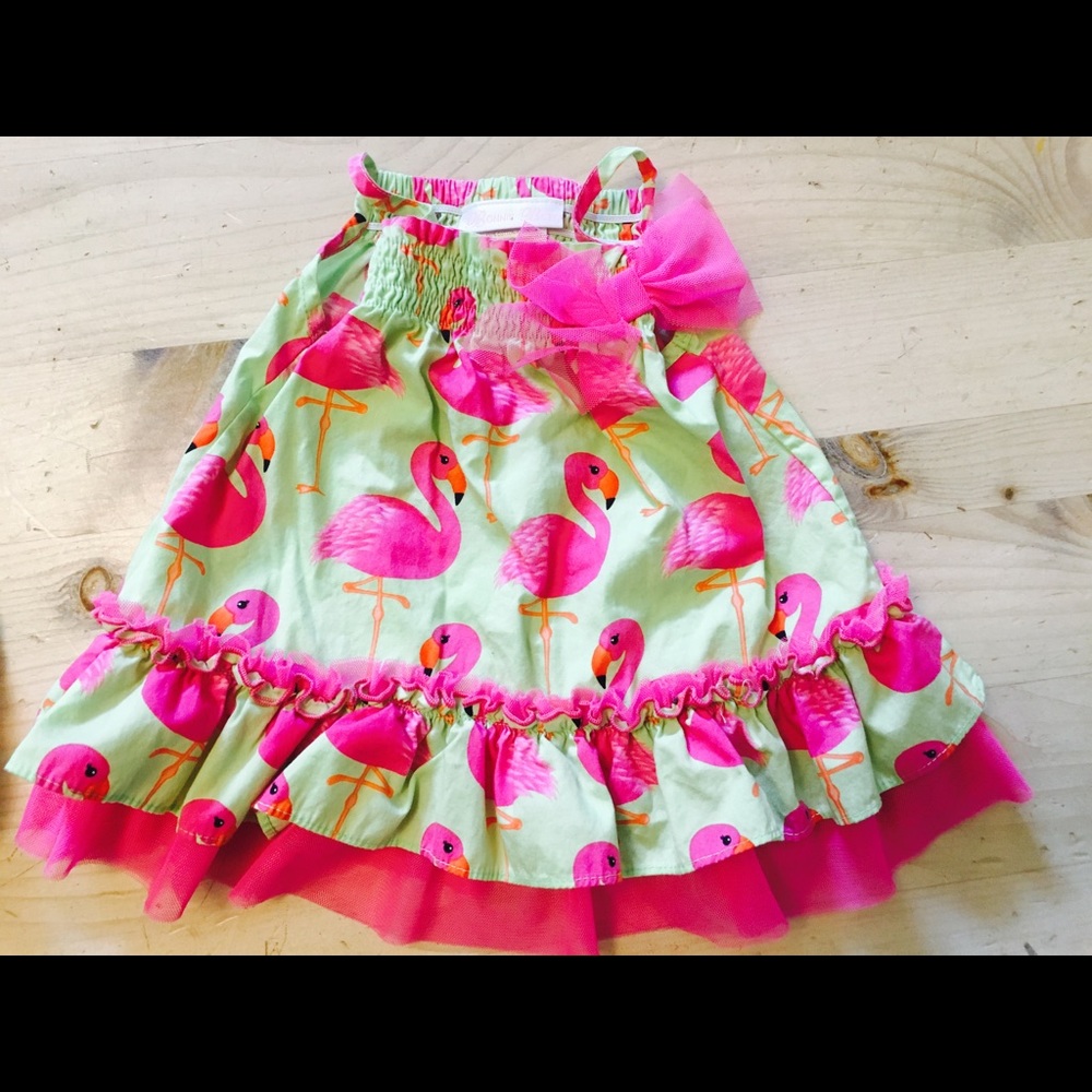 Bonnie Baby flamingo dress 6-9mo