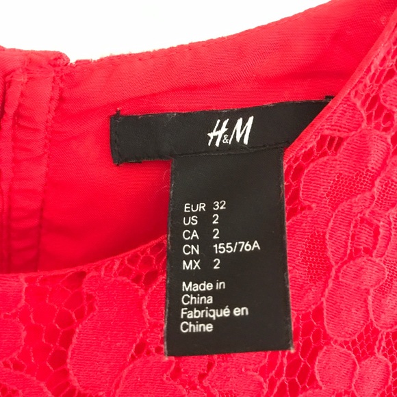 H&M red lace dress - Picture 3 of 3