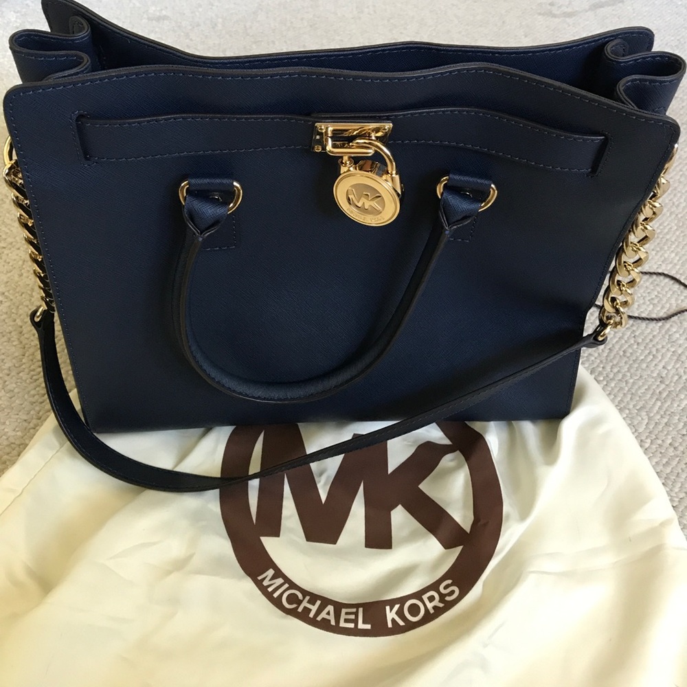 Michael Kors Hamilton Large Tote - Navy