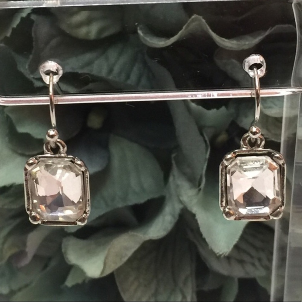 Dainty Pillow Cut Crystal Earrings