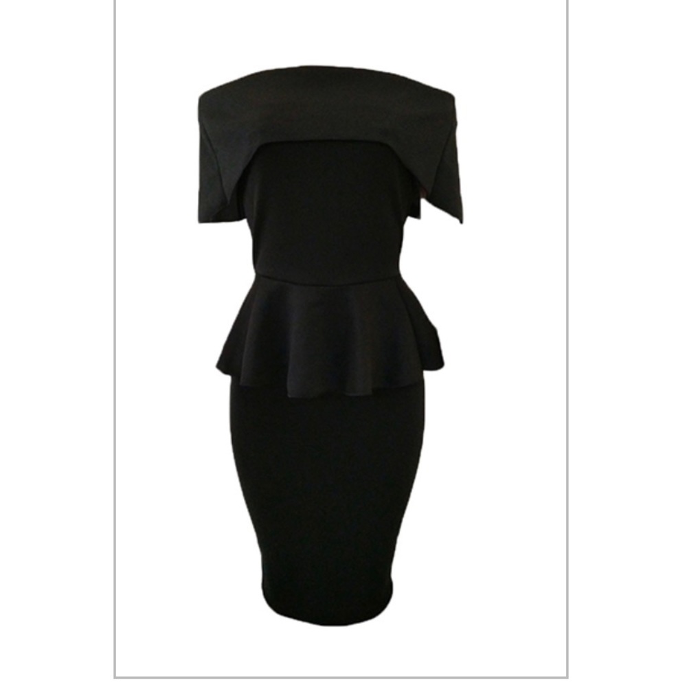 ⚜️BNWOT ⚜️Mid Calf Peplum Waist Dress - Picture 2 of 3