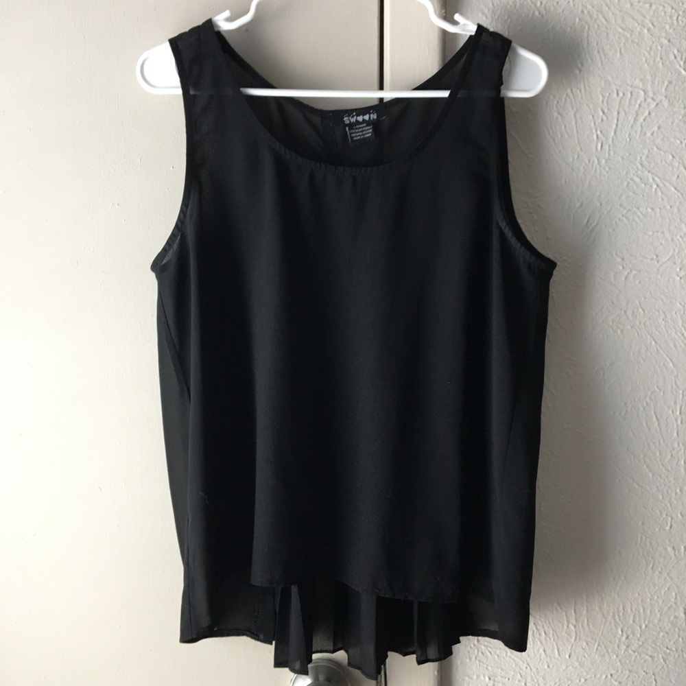 Modcloth sheer sleeveless blouse