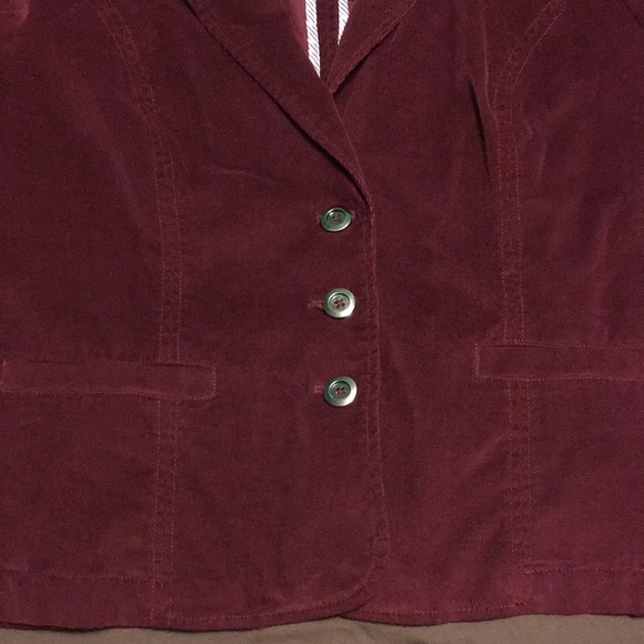 NWT Maroon Corduroy Blazer - Picture 6 of 7