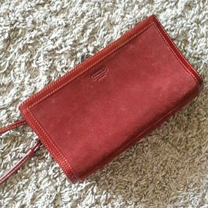 Coach burgundy wristlet