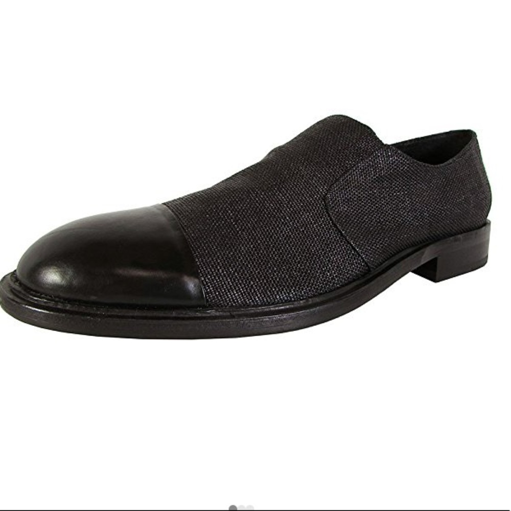 Donald J Pliner Zarro-DL Black Slip-on Loafers