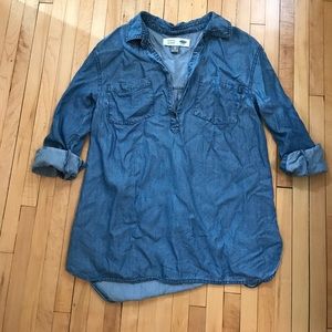 Chambray Maternity Top