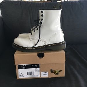 White hightop Dr. Martens