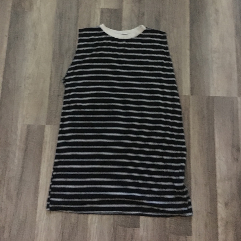 B&W striped shift dress
