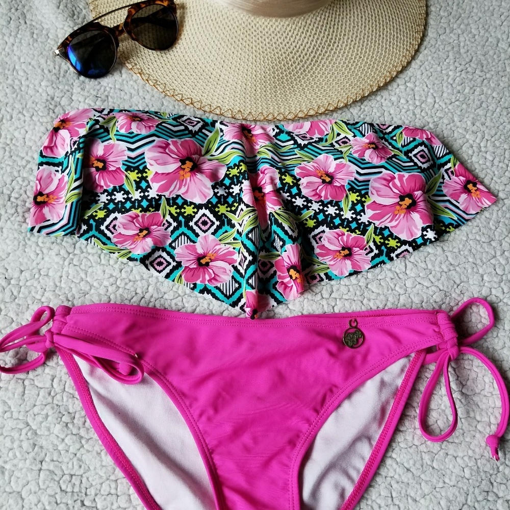 Two Pieces Pink Swimwear