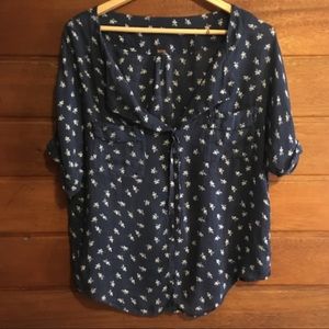 Free People popover tunic loose blouse