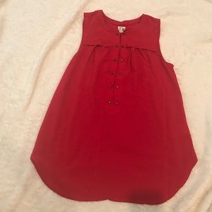 Anthropologie Edme & Esyllte Red Sleeveless Top